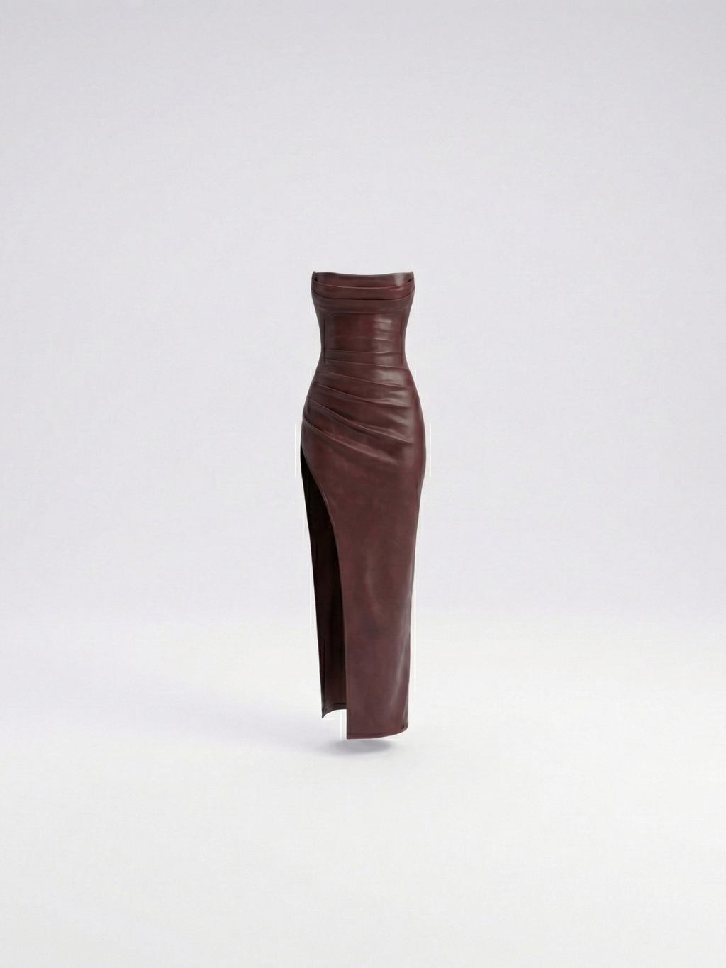 Solenne™ | Vestido efecto piel con abertura