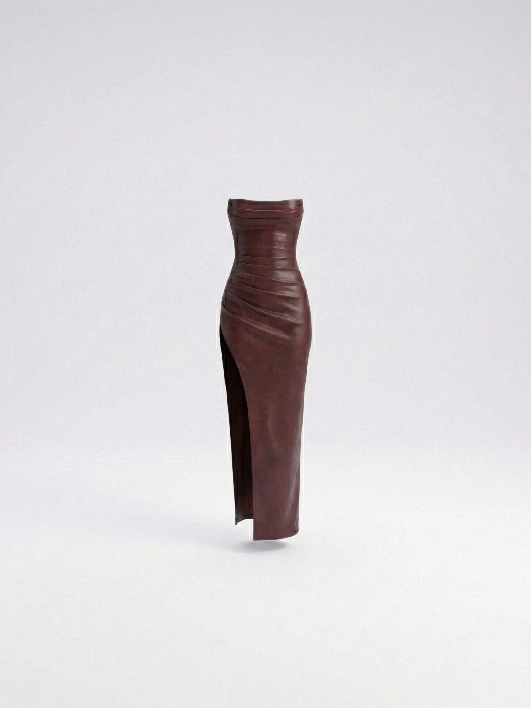 Solenne™ | Vestido efecto piel con abertura