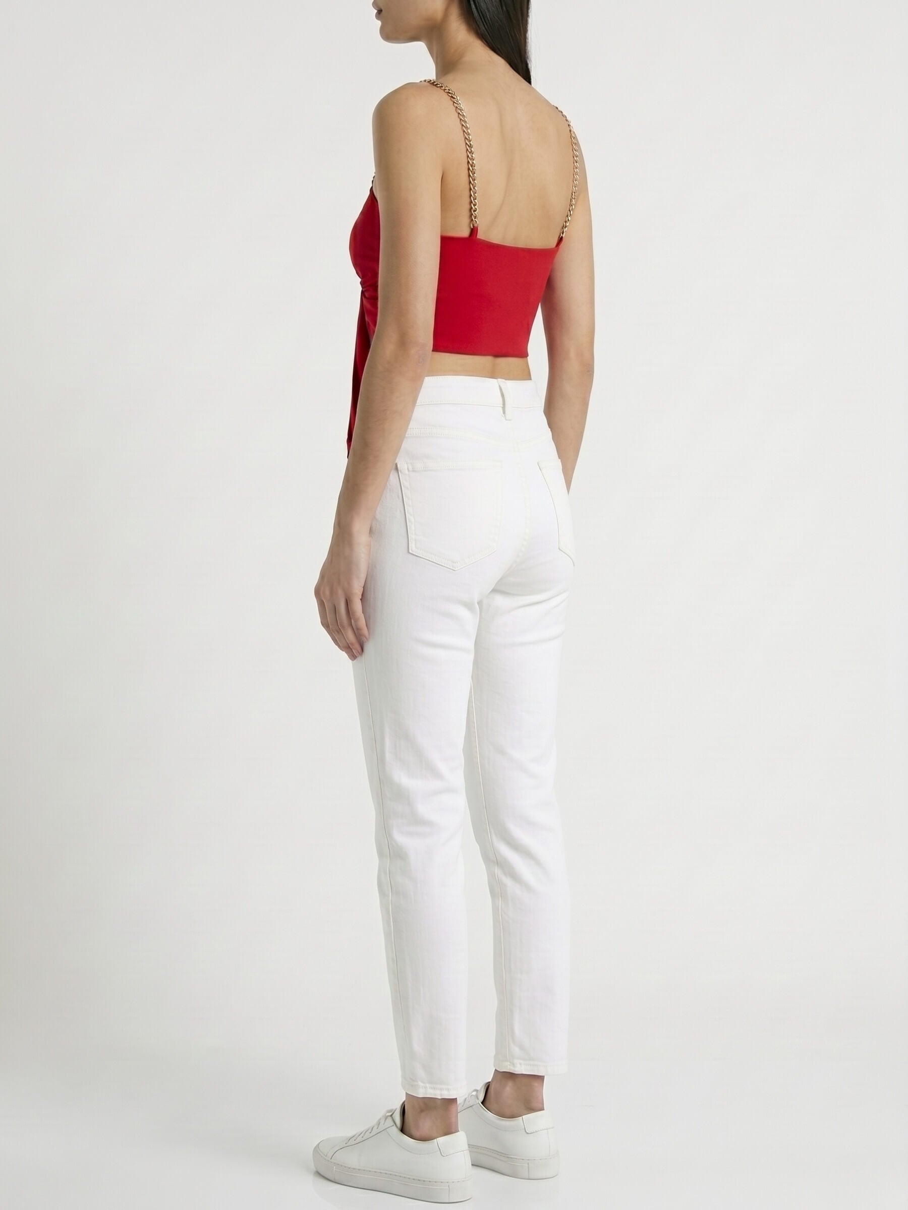 Valentina™ Top rojo Cadena Doradas