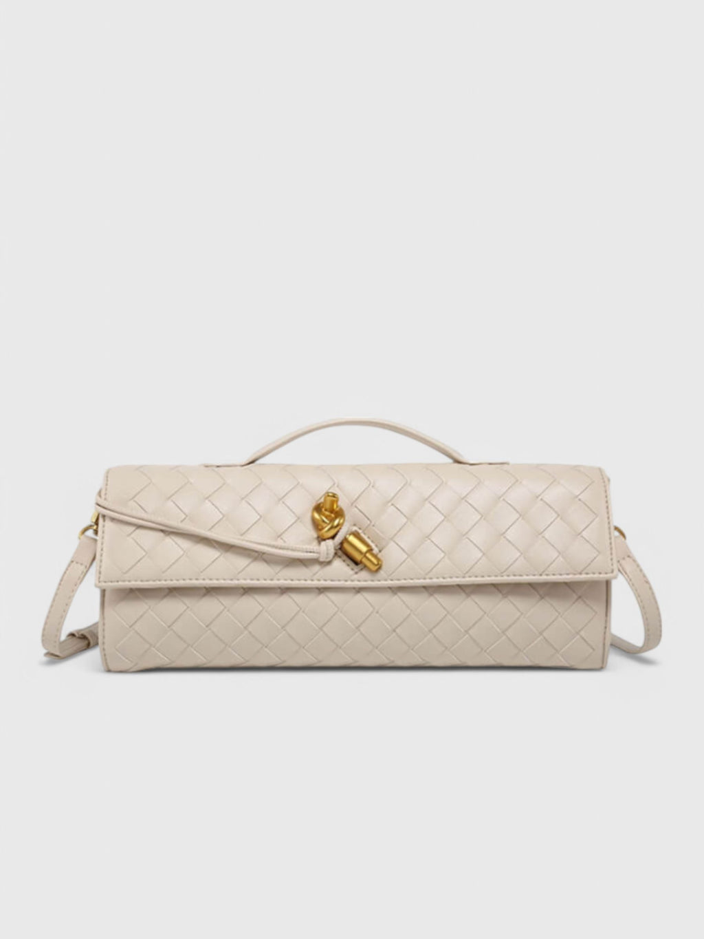 MELANIE™ | Clutch con Detalle de Nudo Dorado