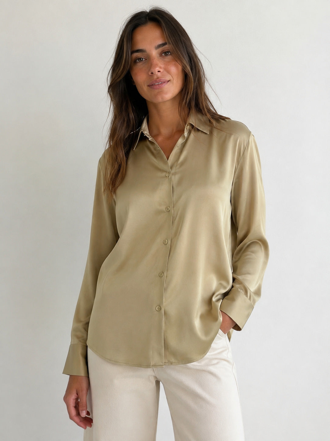 Aida Camisa Beige zvcolor:sage green