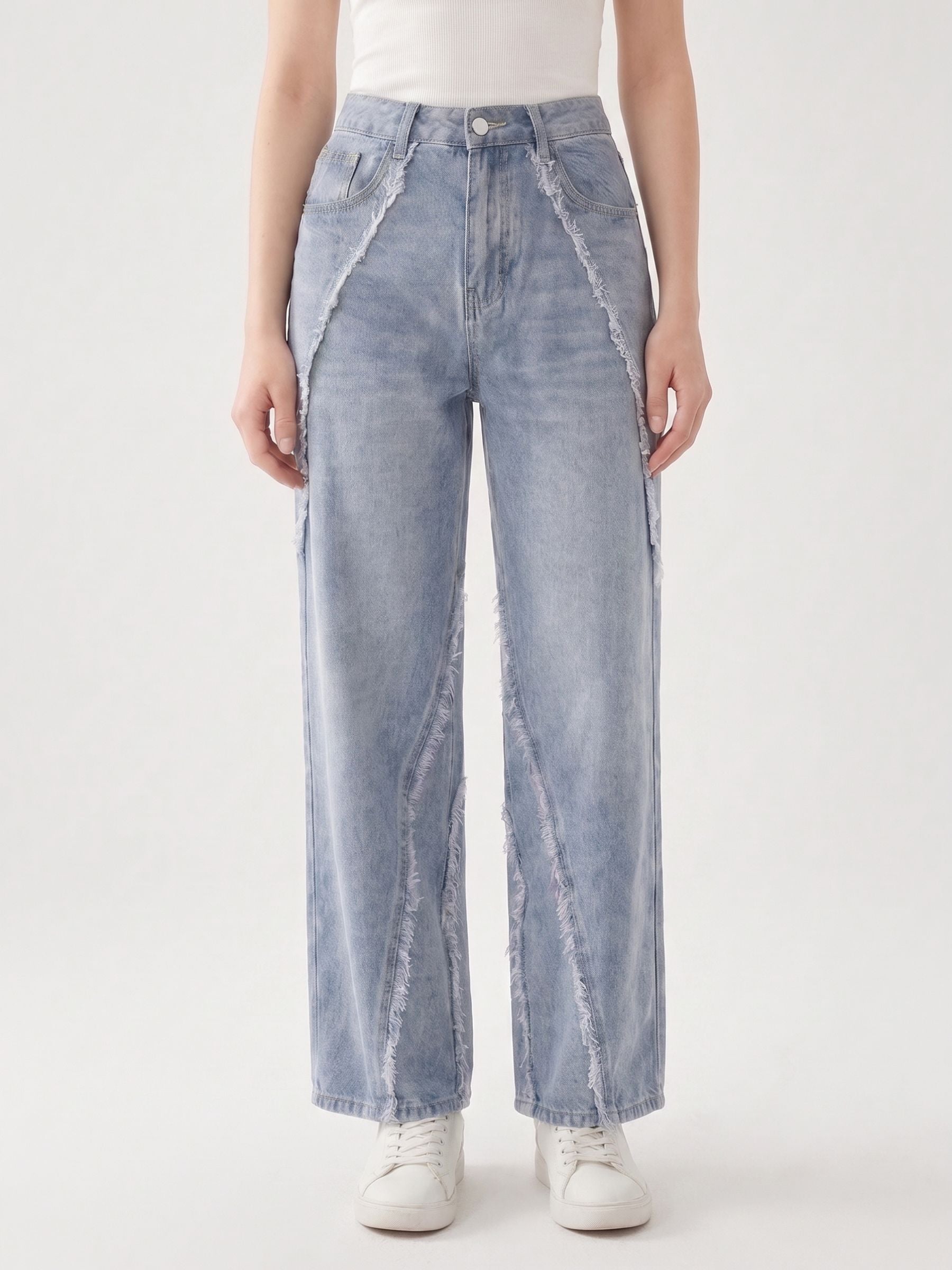 Bruna Jean Wide Leg Azul vintage zvcolor:azul-vintage