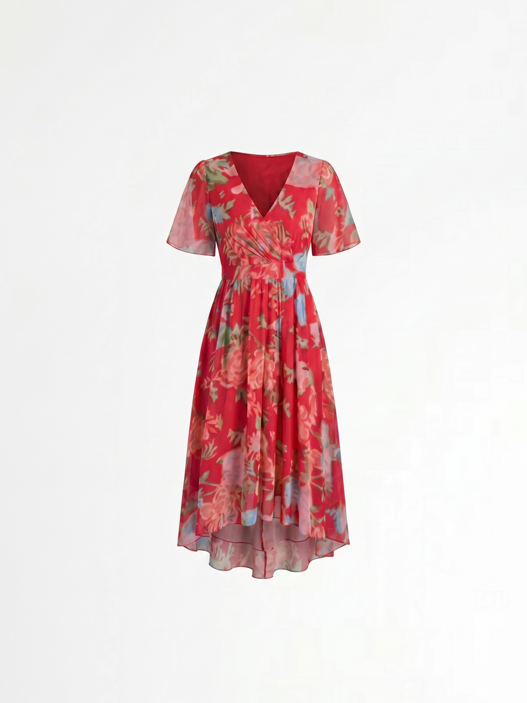 Valentina™ – Vestido Midi Floral en Gasa