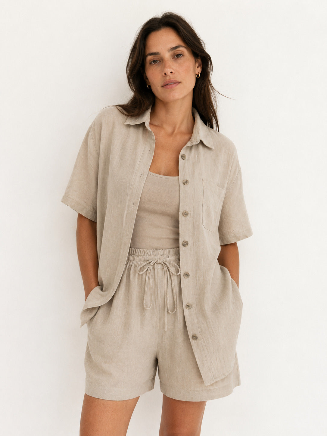 Sofía™ | Conjunto de Lino Beige