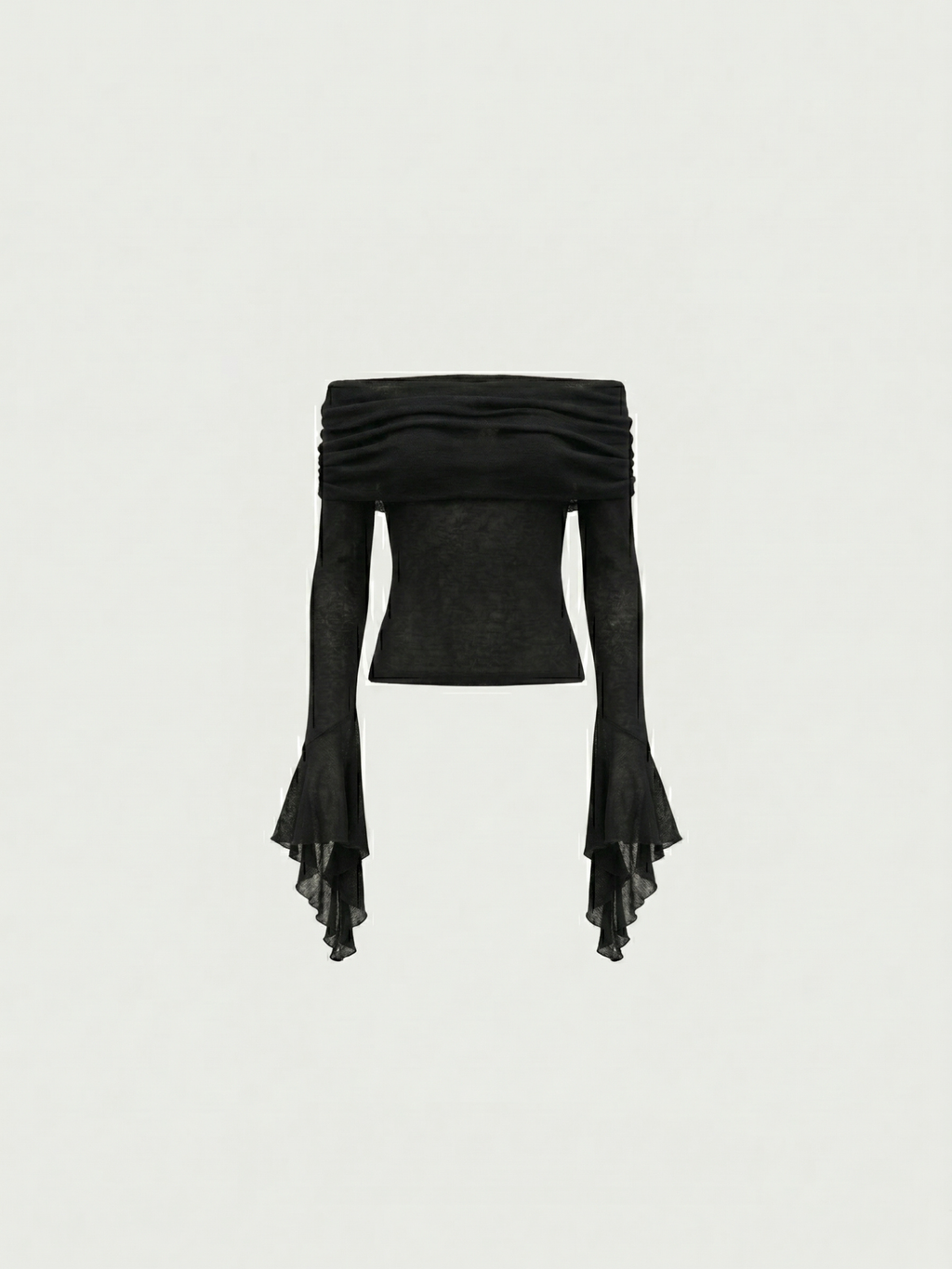 Noir Reverie™ | Blusa Off-Shoulder Manga Larga