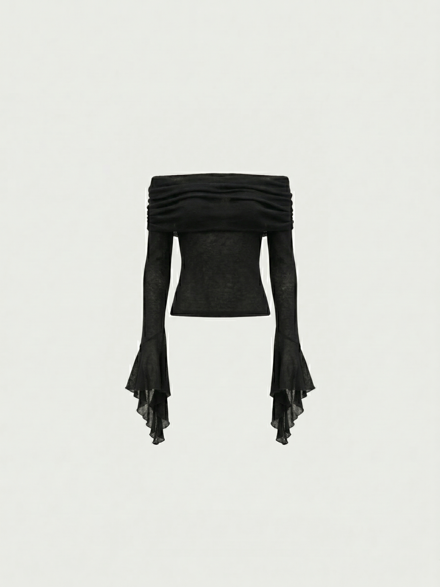 Noir Reverie™ | Blusa Off-Shoulder Manga Larga