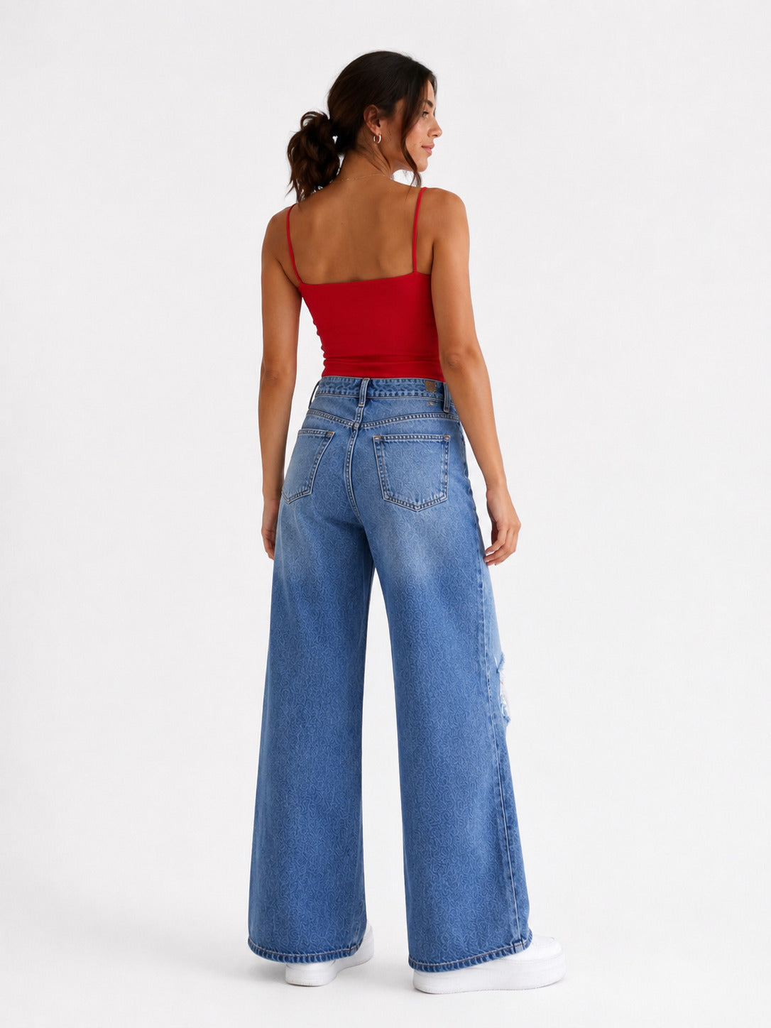 Alba™ Jean Wide Leg Azul Roto
