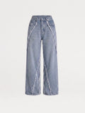 Bruna Jean Wide Leg Azul vintage zvcolor:azul-vintage