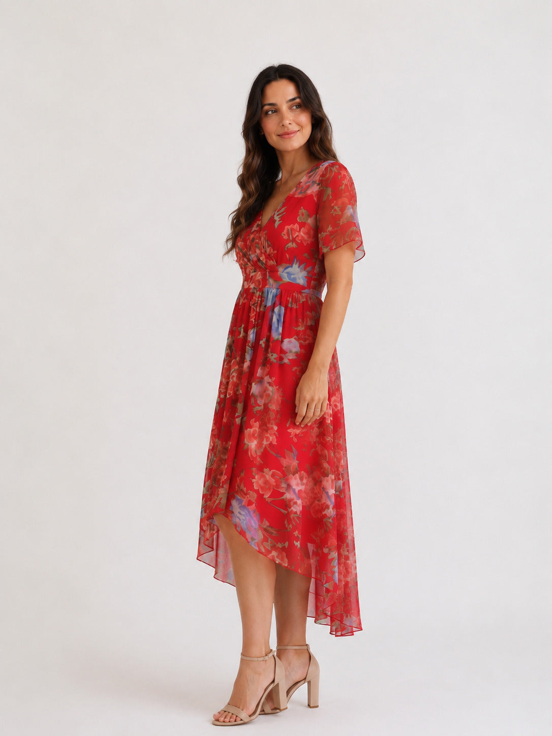 Fiorella™ | Vestido Midi Floral en Gasa