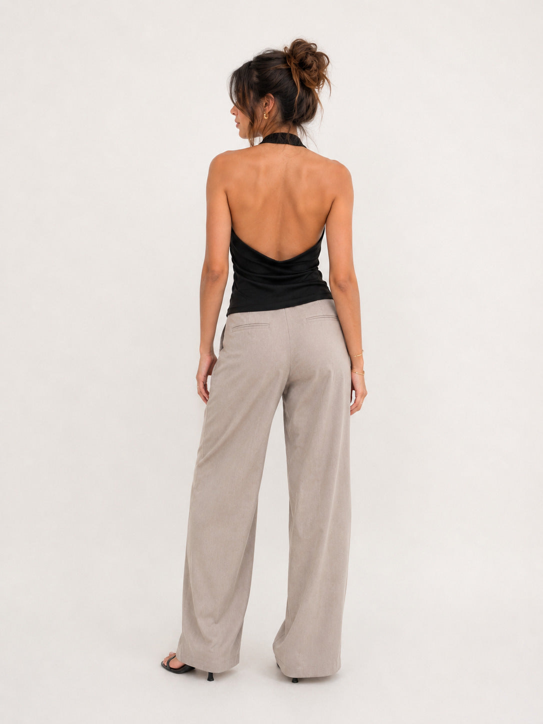 Selene™ | Top Halter Cowl Neck Satinado