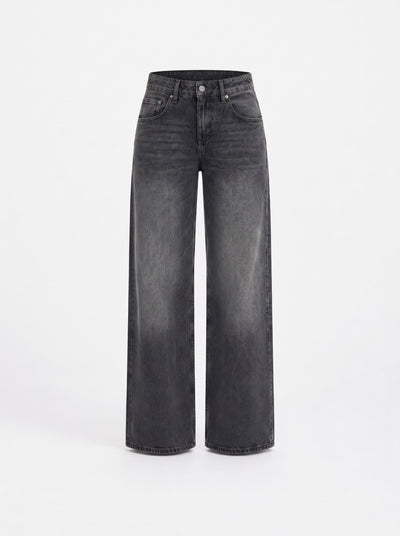 Nasley™ | Jean Carbón Wide Leg