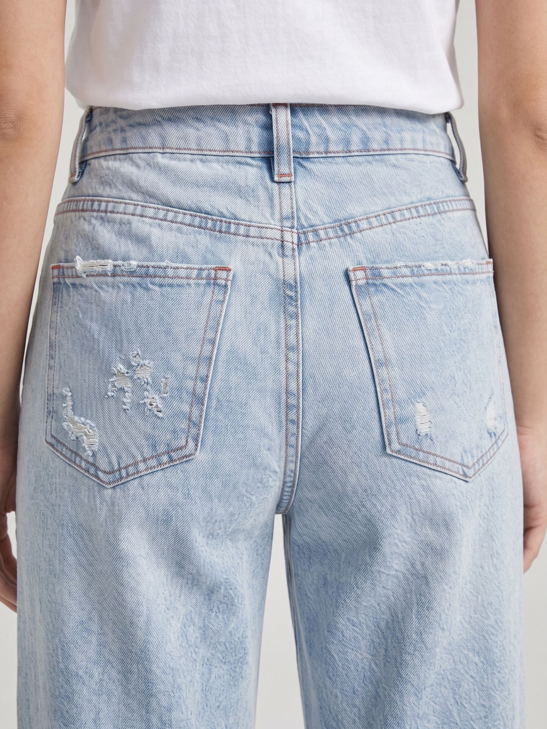 Mila Jean Wide Leg Azul claro zvcolor:azul-claro