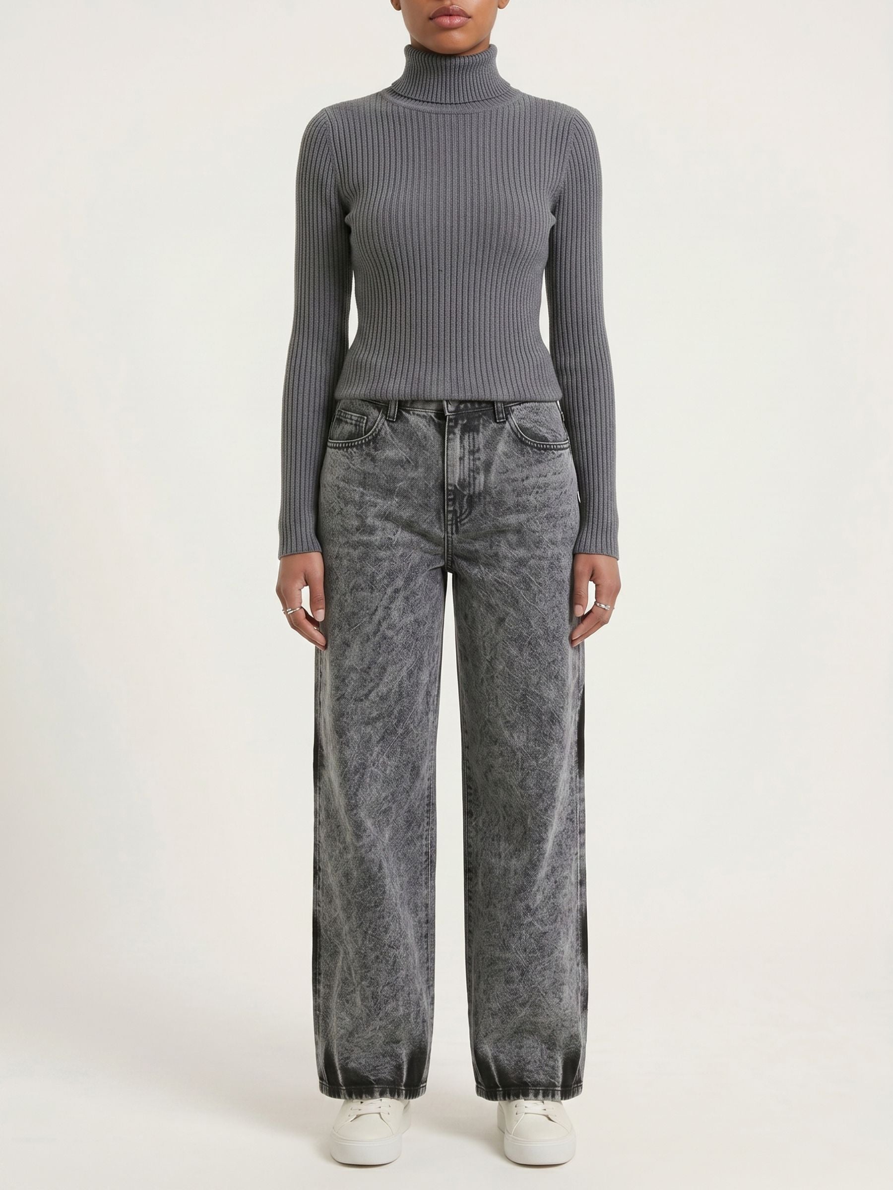 Vera Jean Wide Leg Gris zvcolor:gris