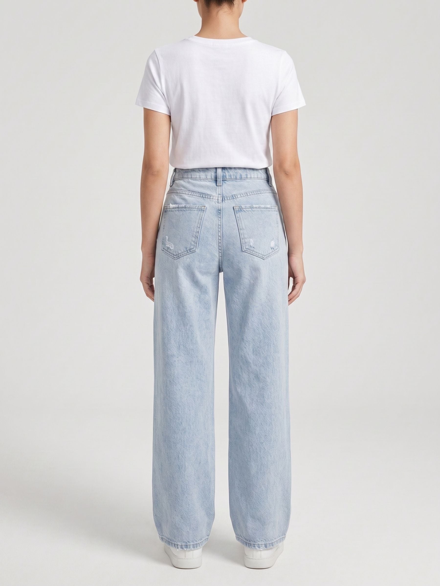Mila Jean Wide Leg Azul claro zvcolor:azul-claro