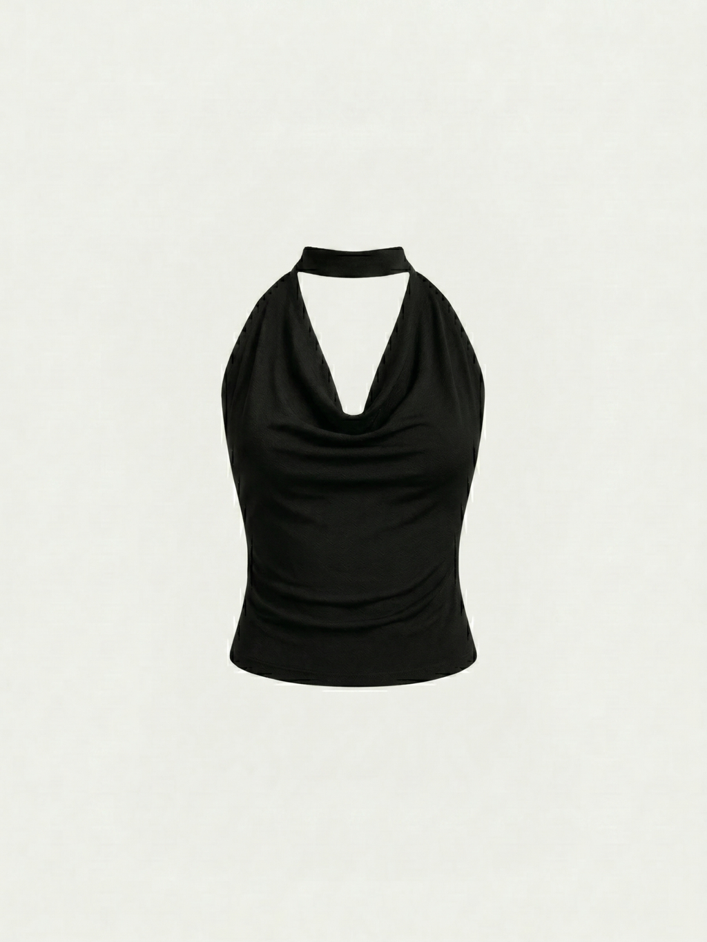 Selene™ | Top Halter Cowl Neck Satinado