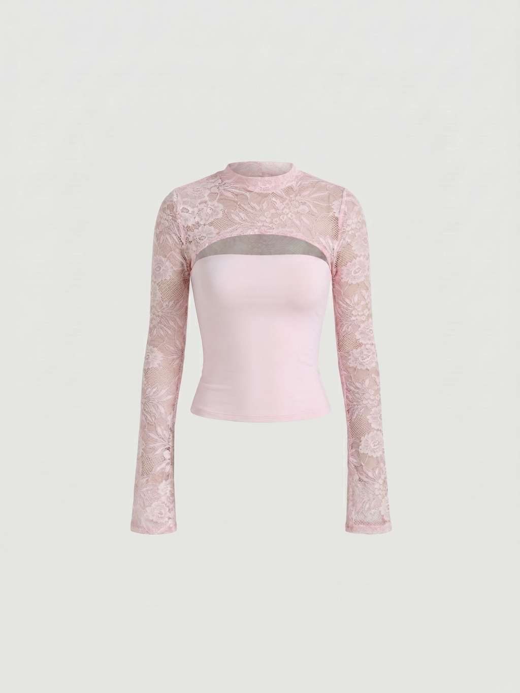 Rosée™ | Top Encaje Floral con Panel Satinado