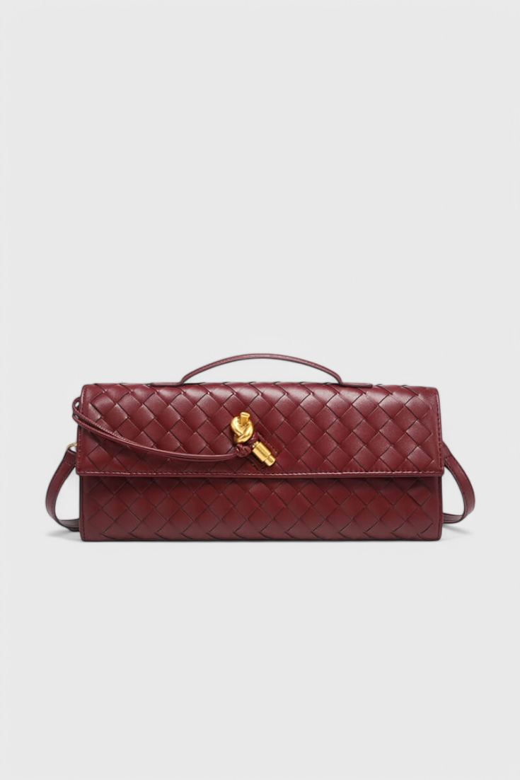 MELANIE™ | Clutch con Detalle de Nudo Dorado