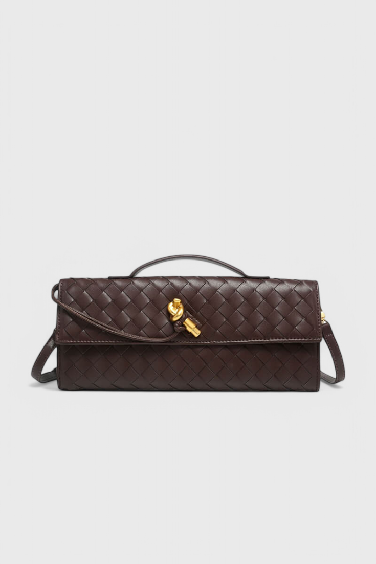 MELANIE™ | Clutch con Detalle de Nudo Dorado