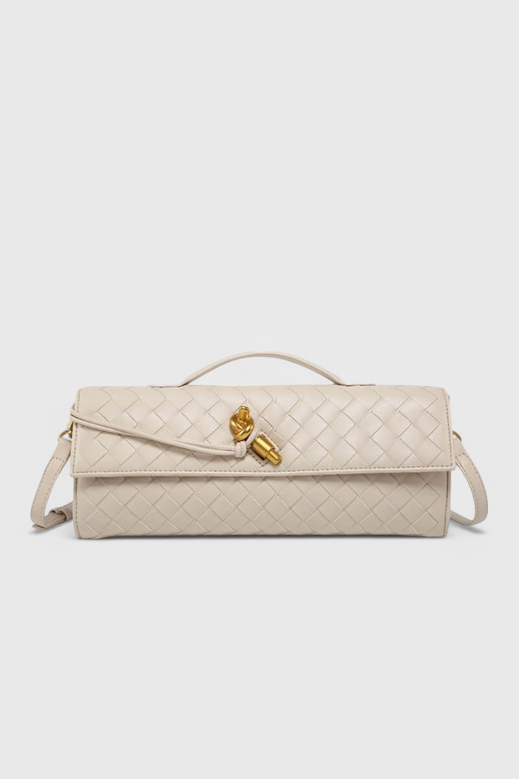MELANIE™ | Clutch con Detalle de Nudo Dorado