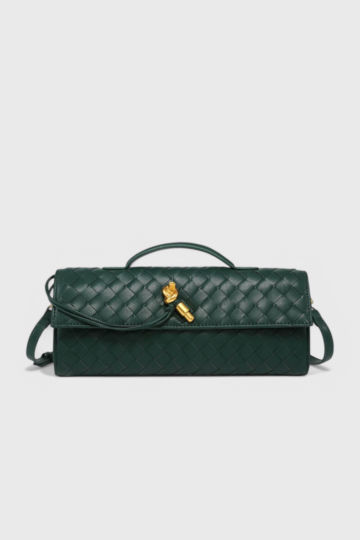 MELANIE™ | Clutch con Detalle de Nudo Dorado