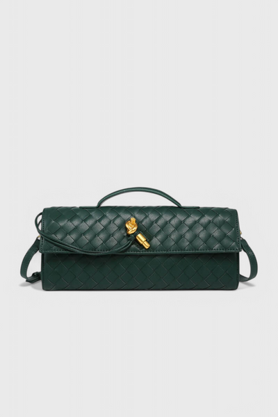 MELANIE™ | Clutch con Detalle de Nudo Dorado