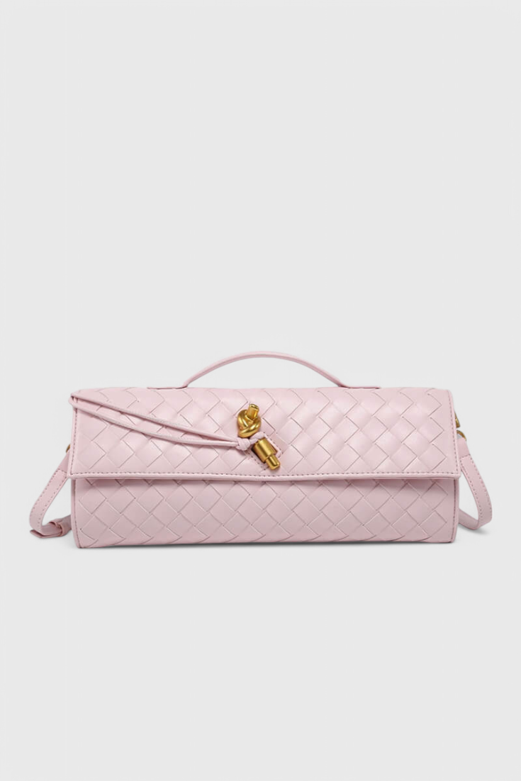MELANIE™ | Clutch con Detalle de Nudo Dorado