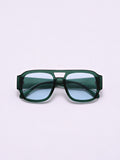 Blanca™ | Gafas de Sol Aviador Verde Botella
