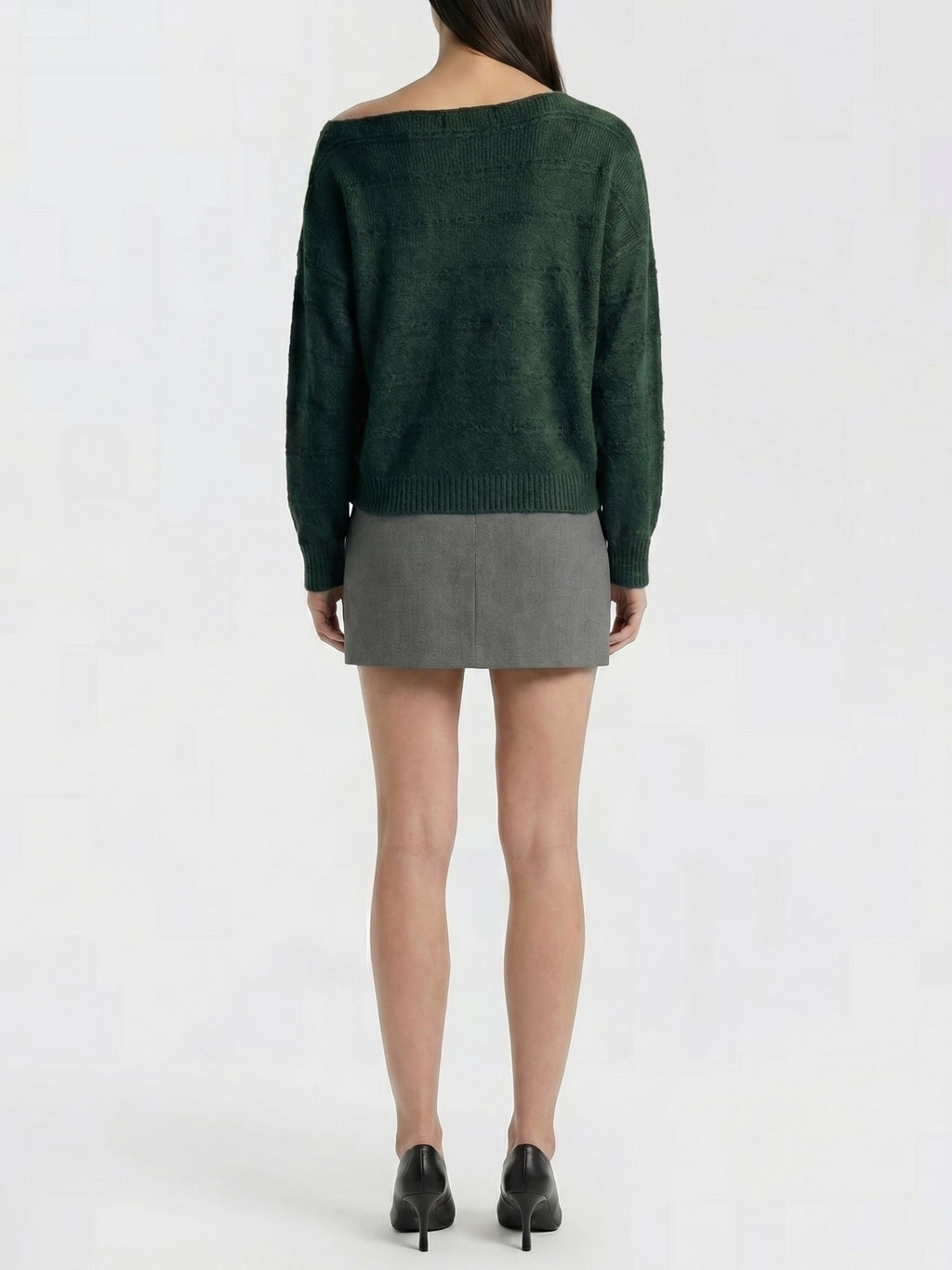 Asil™ Sweater Bardot Verde Bosque