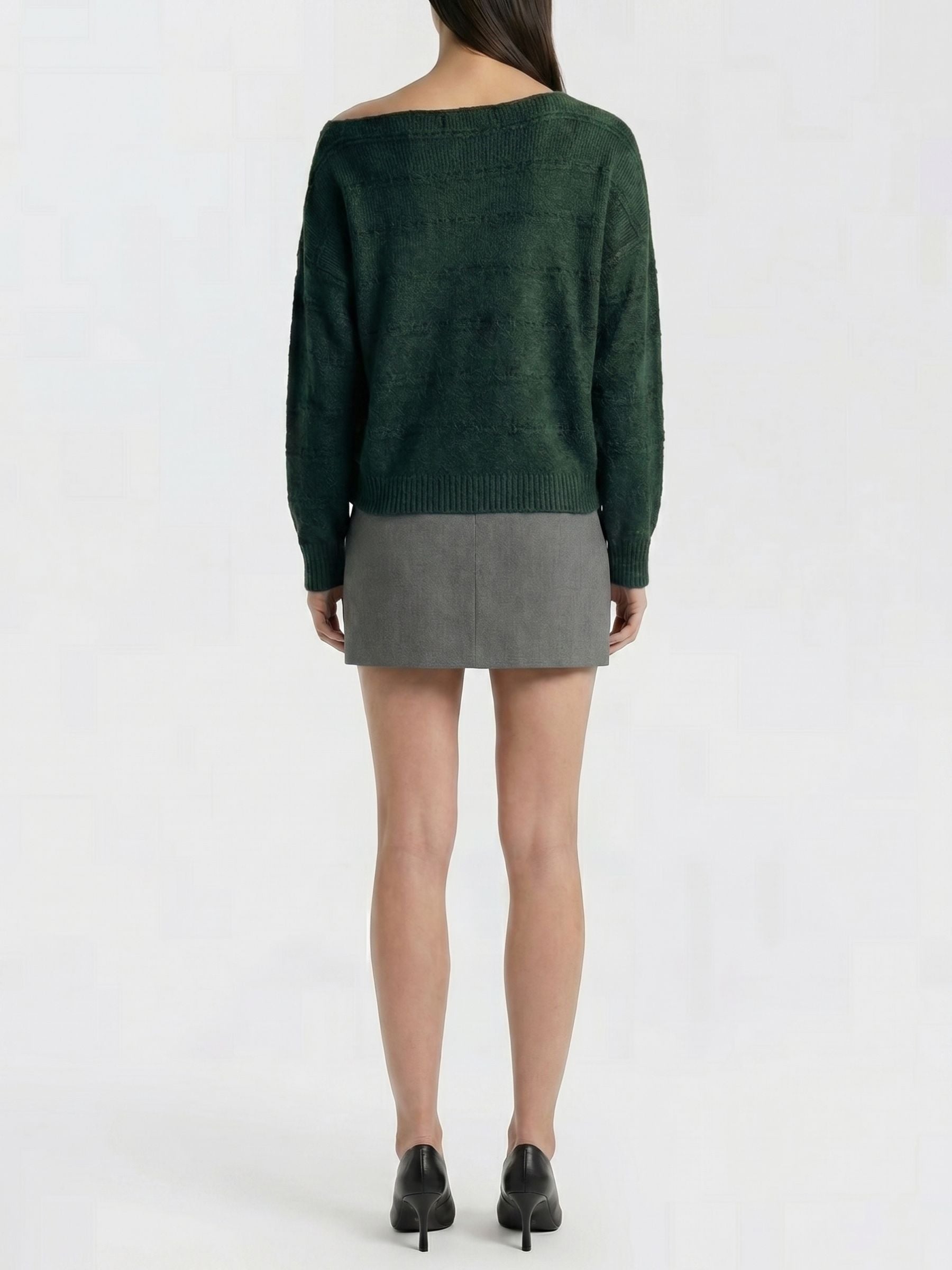 Asil™ Sweater Bardot Verde Bosque